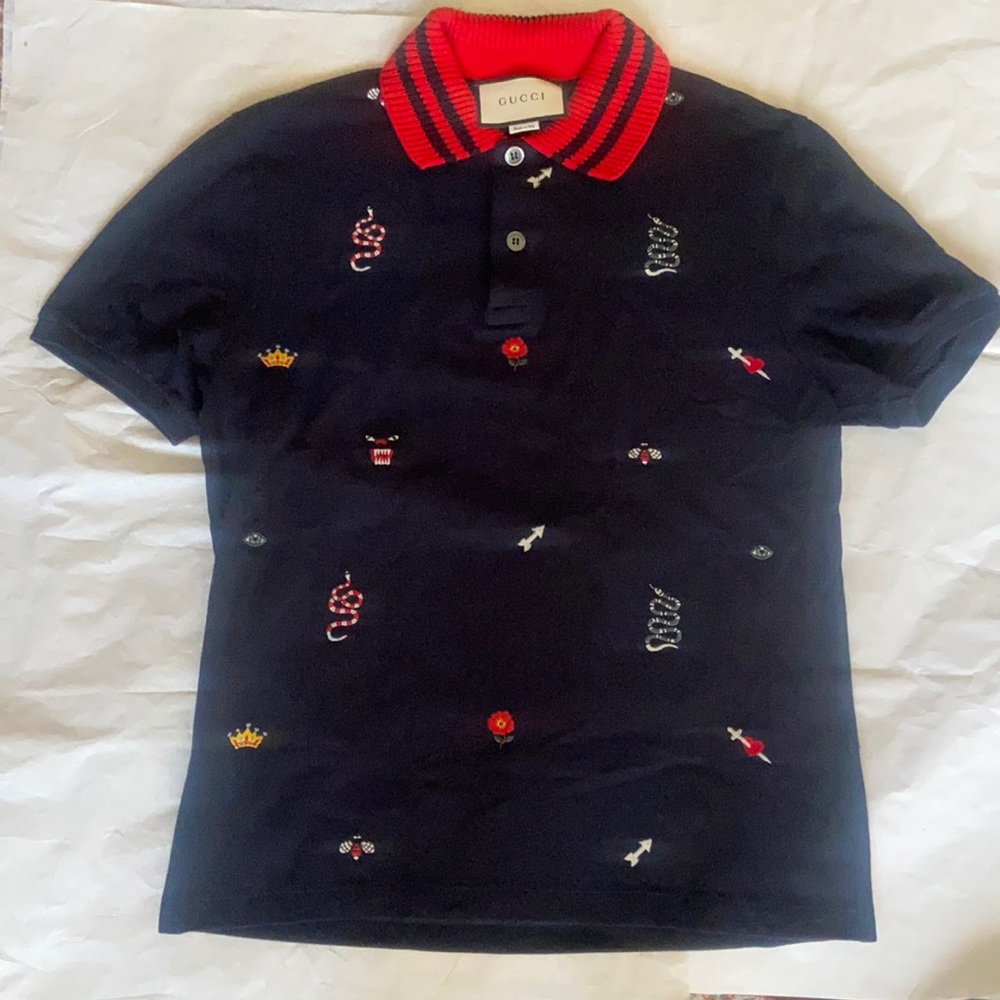 Gucci Polo with Embroideries